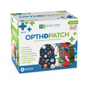 Childrens Extra Sensitive Adhesive Eye Patch Boys 40 Pack  Series I + Rewards Chart Poster