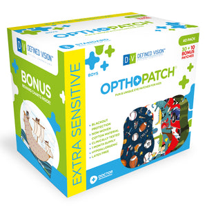 Children's Extra Sensitive Adhesive Eye Patch for Boys + Reward Charts Included