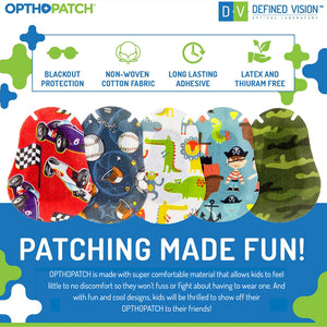 Infants Extra Sensitive Adhesive Eye Patch Boys 100 Pack Series I + 3 Reward Chart Posters