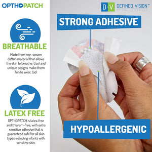 Infants Extra Sensitive Adhesive Eye Patch Boys 100 Pack Series I + 3 Reward Chart Posters