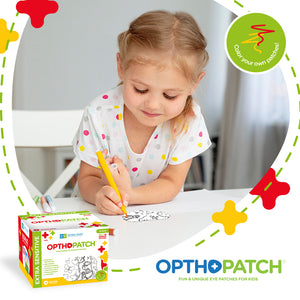 Color Your Own Patch | Extra Sensitive Adhesive Eye Patches for Boys and Girls + Reward Chart Posters