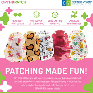 Infants Extra Sensitive Adhesive Eye Patch Girls 40 Pack Series I + Reward Chart Poster
