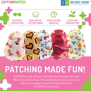 Children's Extra Sensitive Adhesive Eye Patch for Girls + Reward Charts Included