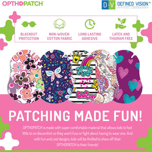 Childrens Extra Sensitive Adhesive Eye Patch Girls 70 Pack Series II + Rewards Chart Posters