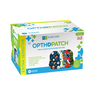 Infants Extra Sensitive Adhesive Eye Patch Boys 100 Pack Series I + 3 Reward Chart Posters